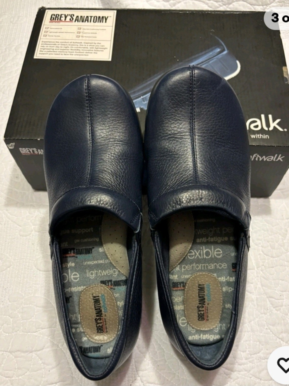 Grey's Anatomy Navy Leather Slip-On Loafers